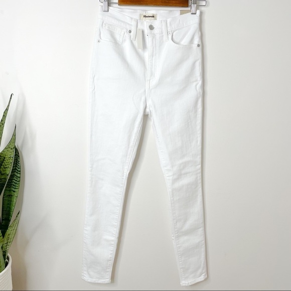 Madewell 11" High-Rise Skinny Jeans in Pure White size 28 - Picture 7 of 10